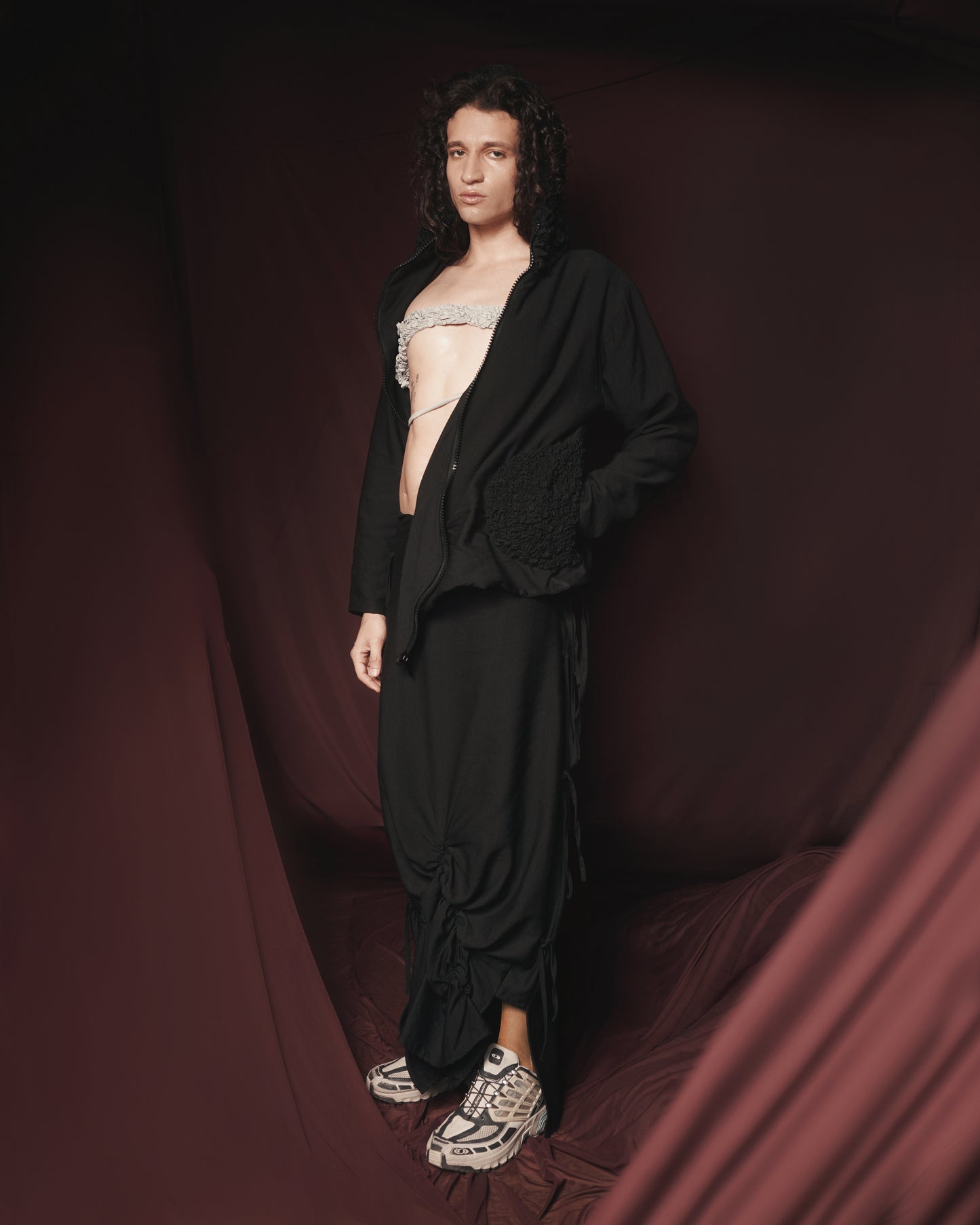 chaqueta tripa con balaclava