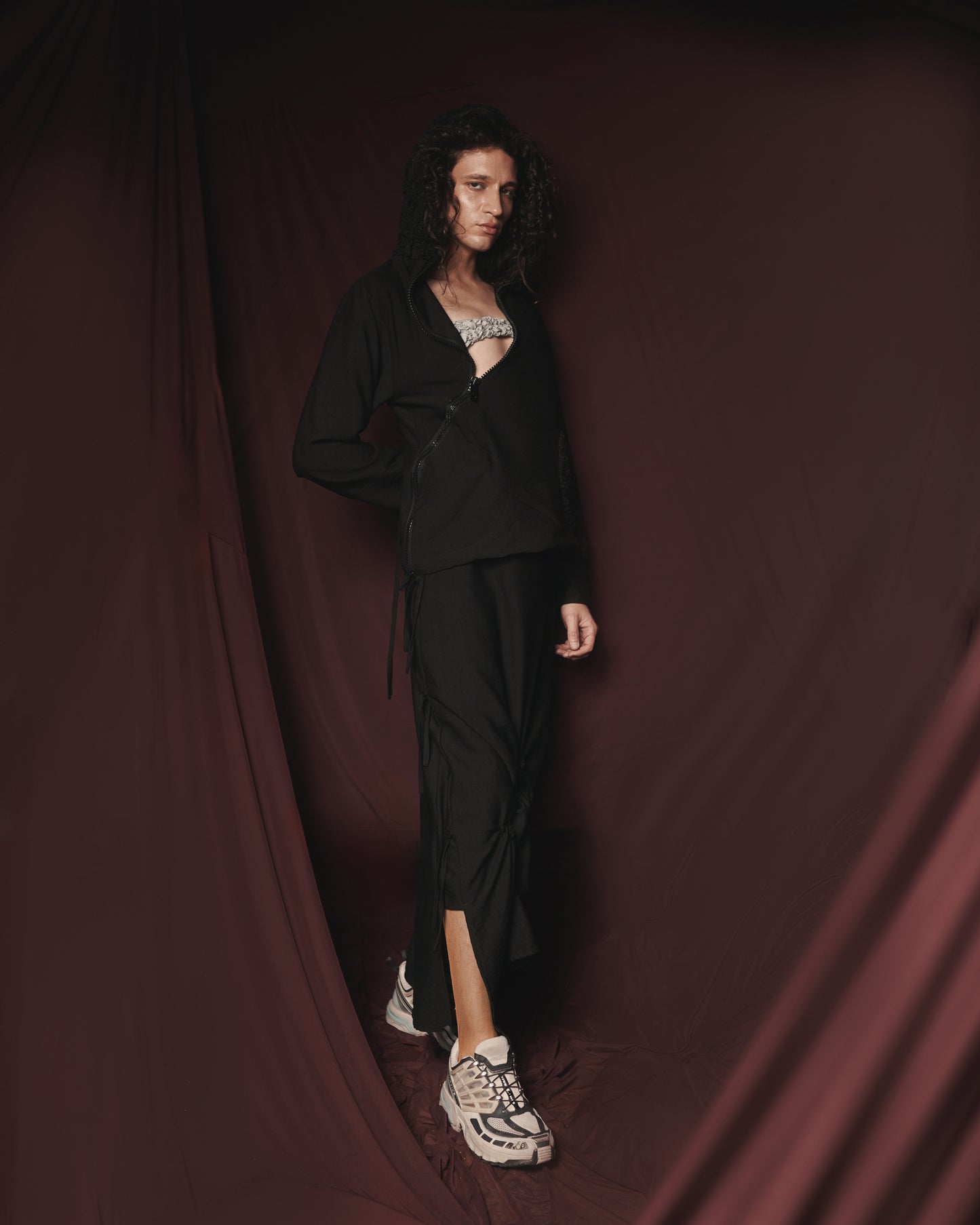 chaqueta tripa con balaclava